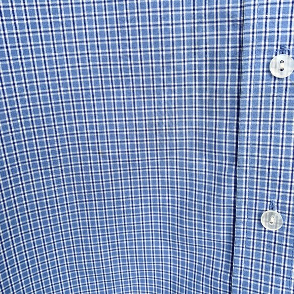 Vintage Alia Sleeveless Button Up Plaid Dress Shirt Blue Coastal Grandma Preppy - Picture 8 of 10